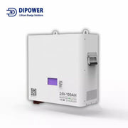 Wall-Mounted 24V 2.4kWh 100Ah DiPower Lithium Battery – Solar Energy Storage (6000 Cycles)