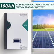 Wall-Mounted DiPower 10KW&nbsp; 51.2V&nbsp; 200Ah LiFePO4 Battery – Reliable Solar Energy Storage
