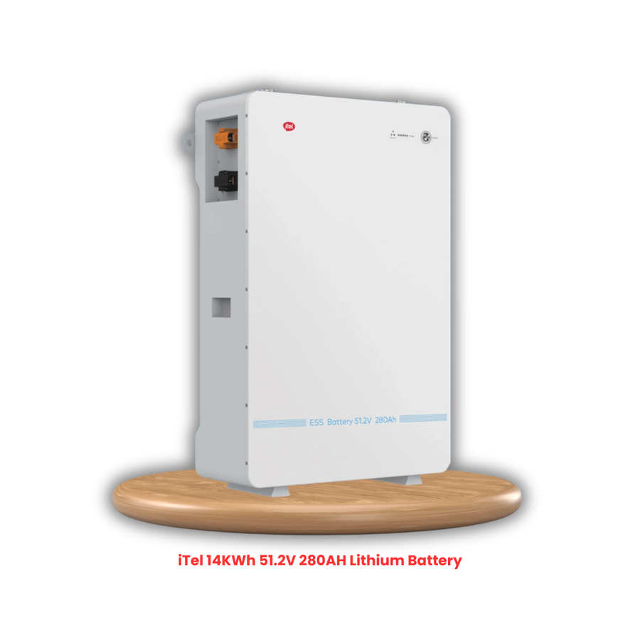 iTel | 14.33kWh 51.2V 280Ah LiFePO₄ Lithium Battery | 6000 Cycles