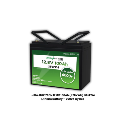 Jolta JB121200N  | 12.8V 100Ah LiFePO₄ Lithium Battery | 1.28kWh | Solar & UPS Battery