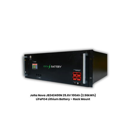 Jolta Nova 2.56kWh 25.6V 100Ah LiFePO₄ Rack Mount Lithium Battery | Smart BMS