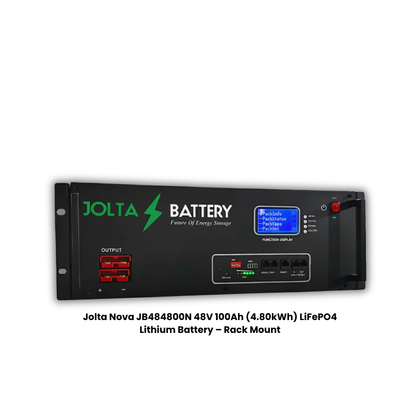 Jolta Nova JB484800N 4.8kWh 48V 100Ah LiFePO₄ Rack Mount Lithium Battery | Smart BMS