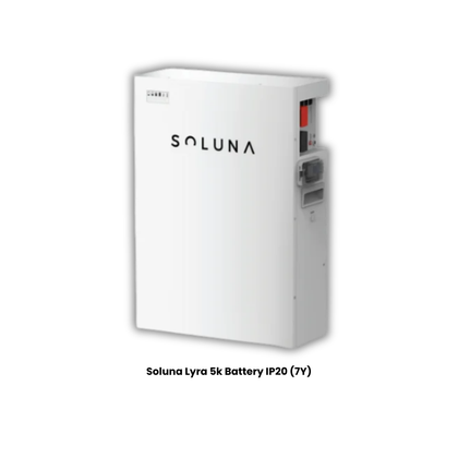 Soluna Lyra 5K 5.12kWh 51.2V 100Ah LiFePO₄ Lithium Battery | WiFi | Smart BMS | IP20