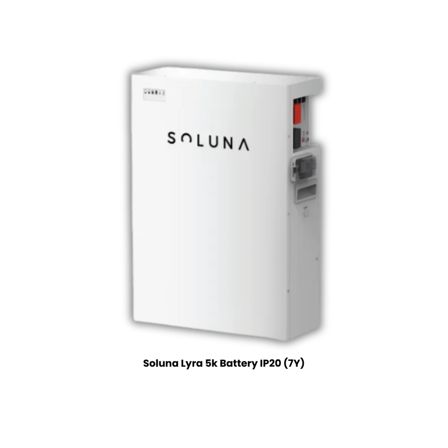 Soluna Lyra 5K 5.12kWh 51.2V 100Ah LiFePO₄ Lithium Battery | WiFi | Smart BMS | IP20