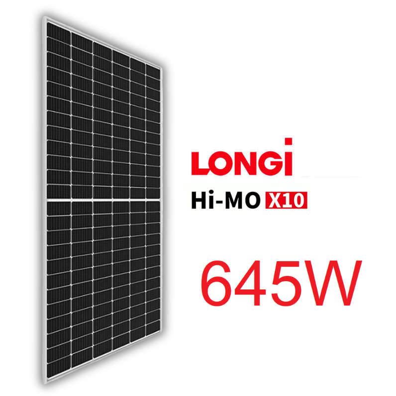 LONGi Hi-MO X10 645W N-Type  Solar Panel | 23.9% Efficiency | 1500V | 25-Year Warranty