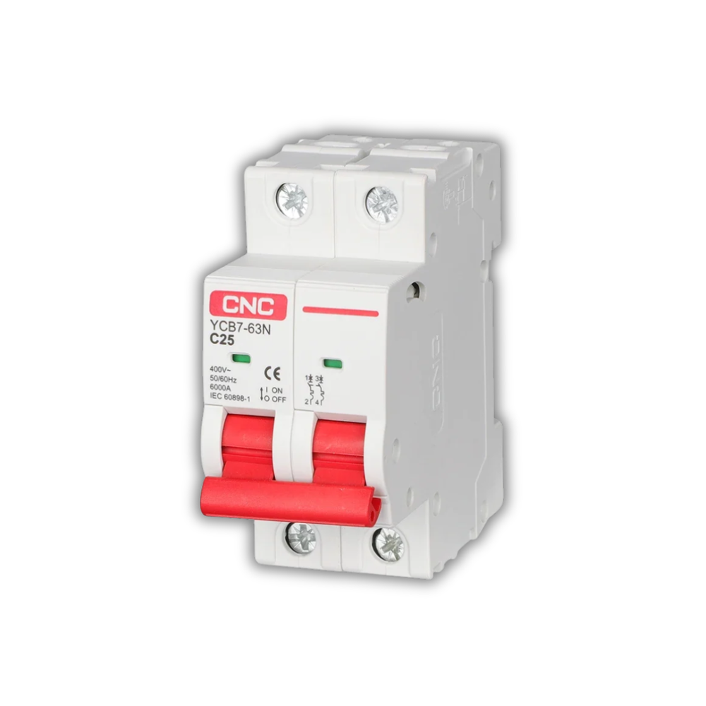 CNC YCB7-63N 2P AC MCB Circuit Breaker – 20A