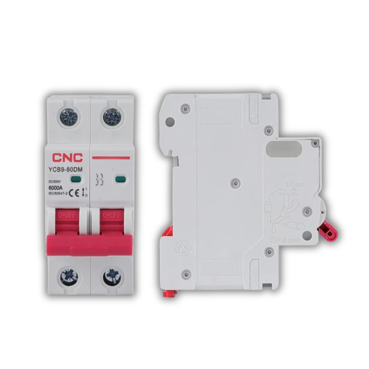 CNC YCB8-63PV 2P 500V DC MCB Solar Mini Circuit Breaker