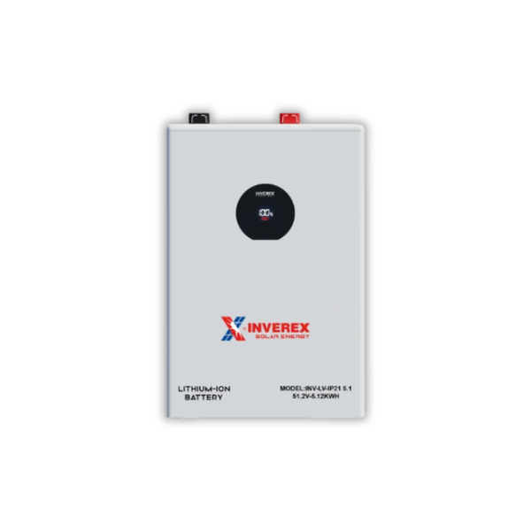 Inverex LV-IP21 5.1kWh LiFePO₄ Lithium Battery – 10 Year Warranty